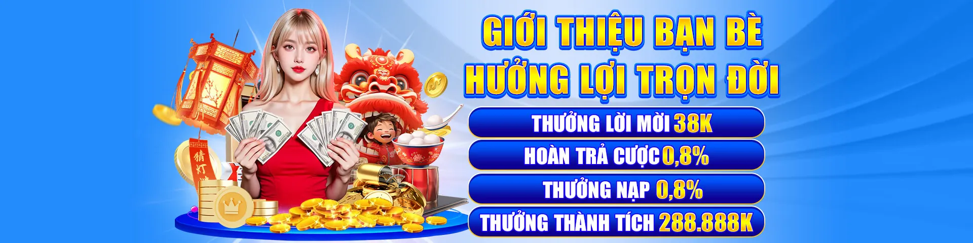 Hình ảnh chính sảnh Nổ Hũ Bibet với biểu tượng may mắn